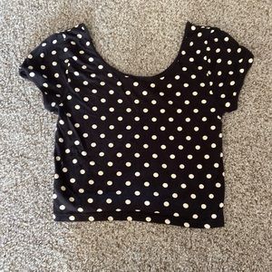 Polka dot crop top